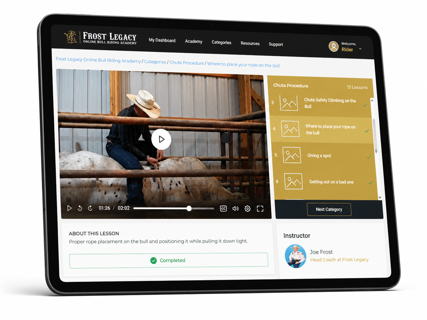 Bull Riding Basics on iPad